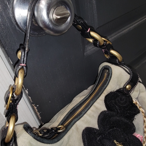 Juicy Couture Black and Pink Shoulder Bag